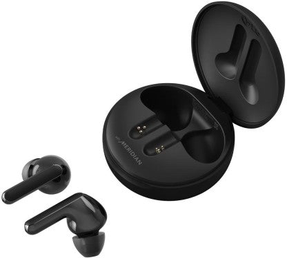 LG TONE FREE HBS-FN4 WITH BRITISH MERIDIAN SOUND &AMP; NOISE ISOLATION BLUETOOTH HEADSET  (BLACK, TRUE WIRELESS)