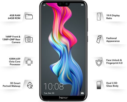 Honor 9N (Midnight Black, 64 GB)  (4 GB RAM)