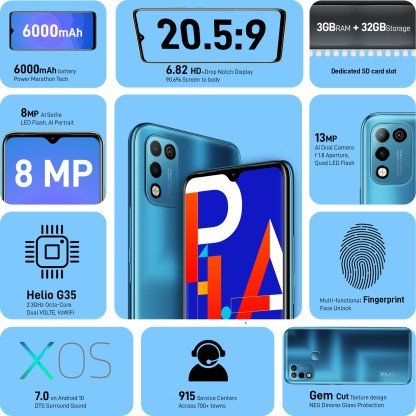 [Like New] INFINIX HOT 10 PLAY (AEGEAN BLUE, 32 GB)  (3 GB RAM)