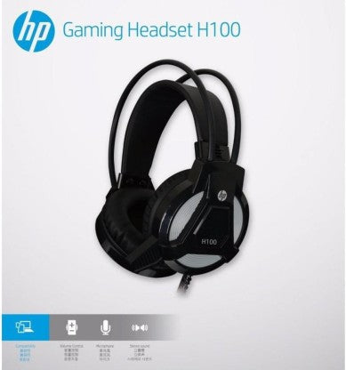 HP H100 WIRED GAMING HEADSET  (BLACK, ON THE EAR)