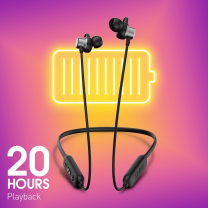 INFINITY BY HARMAN GLIDE N200 WITH 20 HR PLAYTIME,FAST CHARGE,DEEP BASS,DUAL EQ, IPX5 SWEATPROOF BLUETOOTH HEADSET  (BLACK, IN THE EAR)