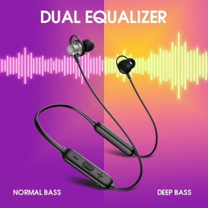 INFINITY BY HARMAN GLIDE N200 WITH 20 HR PLAYTIME,FAST CHARGE,DEEP BASS,DUAL EQ, IPX5 SWEATPROOF BLUETOOTH HEADSET  (BLACK, IN THE EAR)