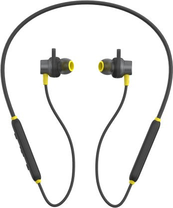 INFINITY BY HARMAN GLIDE N120 NECKBAND WITH ADVANCED 12MM DRIVERS, DUAL EQUALIZER, IPX5 SWEATPROOF BLUETOOTH HEADSET  (BLACK, YELLOW, IN THE EAR)