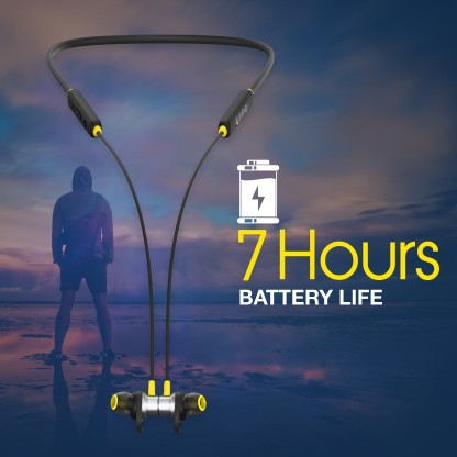 INFINITY BY HARMAN GLIDE N120 NECKBAND WITH ADVANCED 12MM DRIVERS, DUAL EQUALIZER, IPX5 SWEATPROOF BLUETOOTH HEADSET  (BLACK, YELLOW, IN THE EAR)