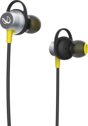 INFINITY BY HARMAN GLIDE N120 NECKBAND WITH ADVANCED 12MM DRIVERS, DUAL EQUALIZER, IPX5 SWEATPROOF BLUETOOTH HEADSET  (BLACK, YELLOW, IN THE EAR)