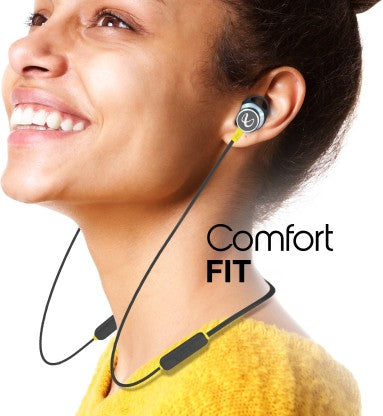 INFINITY BY HARMAN GLIDE N120 NECKBAND WITH ADVANCED 12MM DRIVERS, DUAL EQUALIZER, IPX5 SWEATPROOF BLUETOOTH HEADSET  (BLACK, YELLOW, IN THE EAR)