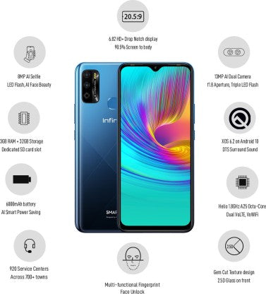 INFINIX SMART 4 PLUS (QUETZAL CYAN, 32 GB)  (3 GB RAM)