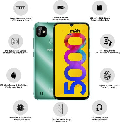 Infinix Smart HD 2021 (Quartz Green, 32 GB)  (2 GB RAM)