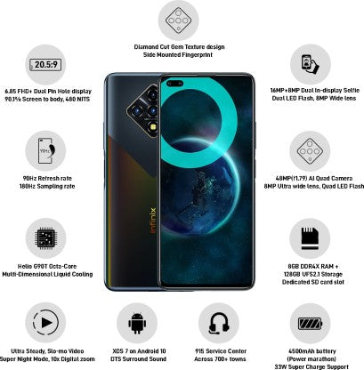 Infinix Zero 8i (Black Diamond, 128 GB)  (8 GB RAM)