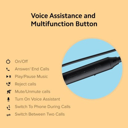 REDMI SONICBASS WIRELESS EARPHONES,DUAL-MIC NOISE CANCELLATION,UPTO 12 HR BLUETOOTH HEADSET  (BLACK, IN THE EAR)