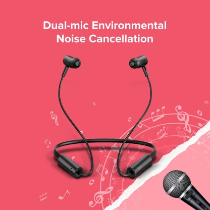 REDMI SONICBASS WIRELESS EARPHONES,DUAL-MIC NOISE CANCELLATION,UPTO 12 HR BLUETOOTH HEADSET  (BLACK, IN THE EAR)