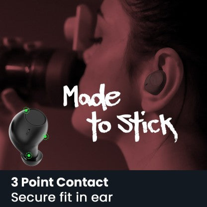 SNOKOR (BY INFINIX) IROCKER XE15 BLUETOOTH HEADSET  (BLACK, TRUE WIRELESS)