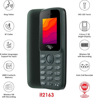 ITEL IT2163  (BLACK)