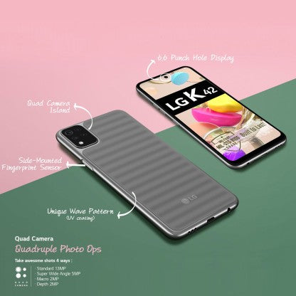 LG K42 (Gray, 64 GB)  (3 GB RAM)