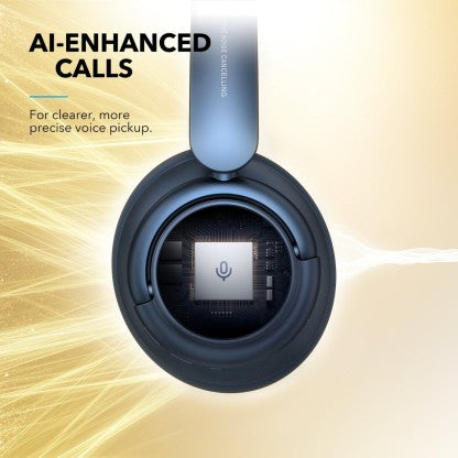 SOUNDCORE BY ANKER LIFE Q35 WITH TARGETED ACTIVE NOISE CANCELLATION ENABLED BLUETOOTH HEADSET  (BLUE, ON THE EAR) [Like New]