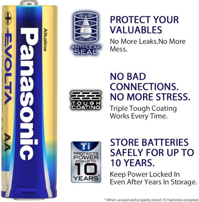 PANASONIC LR6EGDG/4B  BATTERY  (PACK OF 4) [Like New]