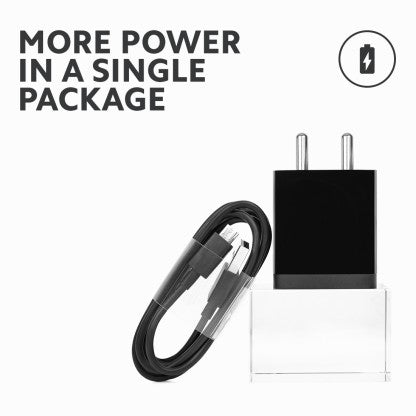 MI 10W FAST CHARGER COMBO FOR MI,REDMI,XIOMI DEVICES (MICROUSB - CABLE INCLUDED)  (BLACK, CABLE INCLUDED)