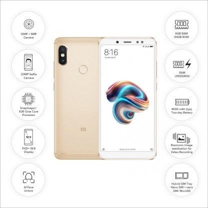 Redmi Note 5 Pro (Gold, 64 GB)  (6 GB RAM)
