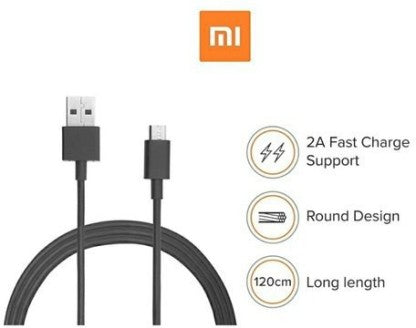 MI MICRO USB CABLE 2 A 1.2 M SJV4154IN/SJV4116IN  (COMPATIBLE WITH ANDROID AND OTHER MICRO USB SUPPORTED DEVICES, BLACK, ONE CABLE)