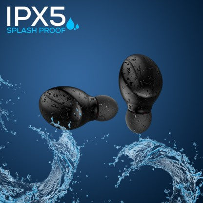 WECOOL MOONWALK MINI IN EAR BLUETOOTH EARBUDS WITH 16 HOURS PLAYTIME AND BATTERY INDICATOR CHARGING CASE BLUETOOTH HEADSETS WITH MIC BLUETOOTH HEADSET  (BLACK, TRUE WIRELESS)