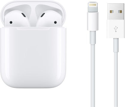 APPLE AIRPODS(2ND GEN) WITH CHARGING CASE BLUETOOTH HEADSET WITH MIC  (WHITE, TRUE WIRELESS)