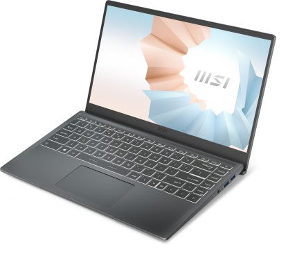 MSI MODERN 14 RYZEN 5 HEXA CORE 5500U - (8 GB/512 GB SSD/WINDOWS 11 HOME) MODERN 14 B5M-242IN THIN AND LIGHT LAPTOP  (14 INCH, CARBON GRAY, 1.3 KG KG)[Like New]