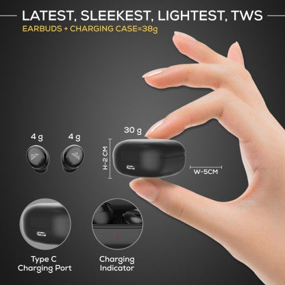 WECOOL MOONWALK M3-V2 BLUETOOTH IN EAR TRUE WIRELESS EARBUDS WITH MIC BLUETOOTH HEADSET  (BLACK, TRUE WIRELESS)