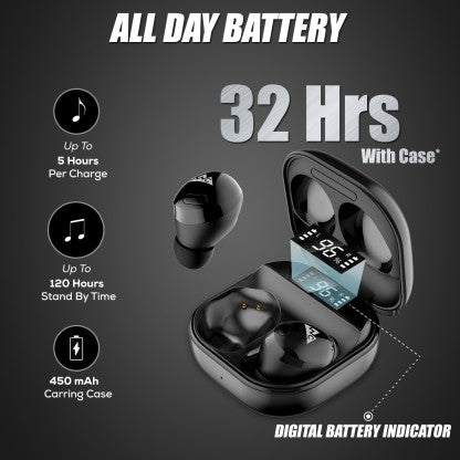 WECOOL MOONWALK M3-V2 BLUETOOTH IN EAR TRUE WIRELESS EARBUDS WITH MIC BLUETOOTH HEADSET  (BLACK, TRUE WIRELESS)