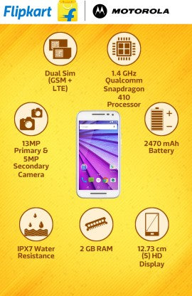 Moto G (3rd Generation) (White, 16 GB)  (2 GB RAM)