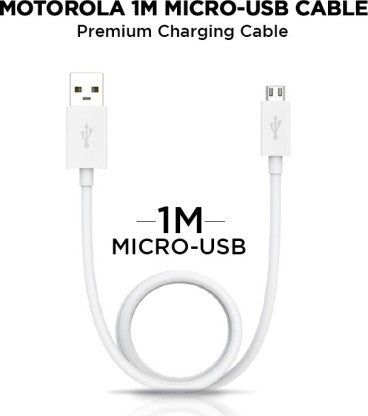 MOTOROLA 10 W 2 A MOBILE USB RAPID CHARGER WITH MICRO-USB DATA CABLE FAST CHARGING CHARGER WITH DETACHABLE CABLE  (WHITE, CABLE INCLUDED)