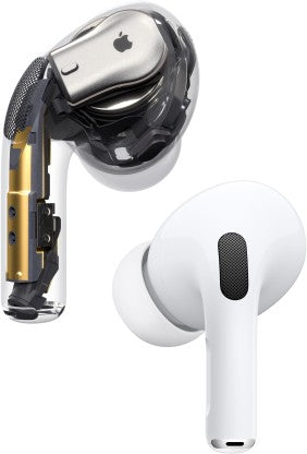 APPLE AIRPODS PRO WITH MAGSAFE CHARGING CASE BLUETOOTH HEADSET  (WHITE, TRUE WIRELESS)