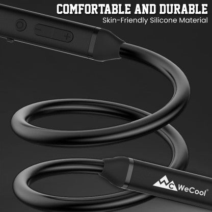 WECOOL N1 NECKBAND WITH 25 HOURS PLAYBACK,FASTCHARGING AND 13MM DRIVER,MAGNETIC EARBUDS BLUETOOTH HEADSET  (BLACK, IN THE EAR)
