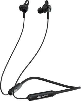 WECOOL N1 NECKBAND WITH 25 HOURS PLAYBACK,FASTCHARGING AND 13MM DRIVER,MAGNETIC EARBUDS BLUETOOTH HEADSET  (BLACK, IN THE EAR)