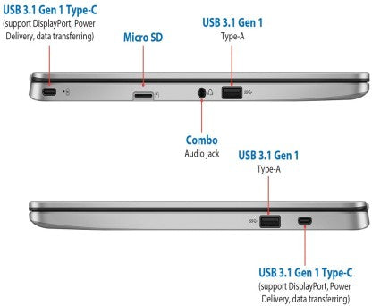 ASUS CHROMEBOOK FLIP TOUCH CELERON DUAL CORE - (4 GB/64 GB EMMC STORAGE/CHROME OS) C523NA-A20303 CHROMEBOOK  (15.6 INCH, SILVER, 1.69 KG)