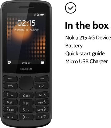 NOKIA 215 4G DS 2020  (BLACK)