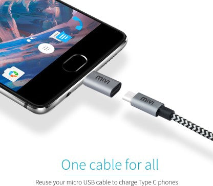 MIVI USB TYPE C, MICRO USB OTG ADAPTER  (PACK OF 1)