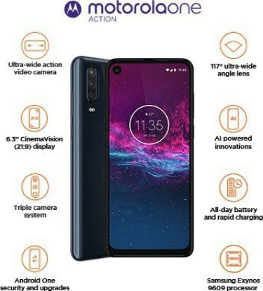 Motorola One Action (Denim Blue, 128 GB)  (4 GB RAM)