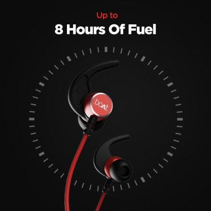 BOAT ROCKERZ 235V2/238 WITH ASAP CHARGE AND UPTO 8 HOURS PLAYBACK BLUETOOTH HEADSET  (RED, IN THE EAR)