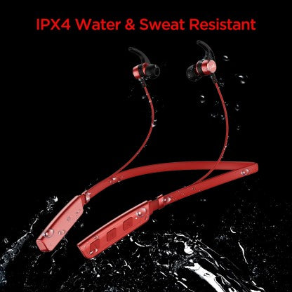 BOAT ROCKERZ 235V2/238 WITH ASAP CHARGE AND UPTO 8 HOURS PLAYBACK BLUETOOTH HEADSET  (RED, IN THE EAR)
