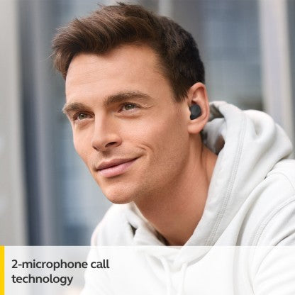 JABRA ELITE 2 WITH RICH BASS BLUETOOTH HEADSET  (DARK GREY, TRUE WIRELESS)