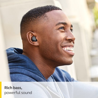 JABRA ELITE 2 WITH RICH BASS BLUETOOTH HEADSET  (DARK GREY, TRUE WIRELESS)