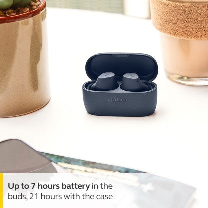 JABRA ELITE 2 WITH RICH BASS BLUETOOTH HEADSET  (NAVY, TRUE WIRELESS)