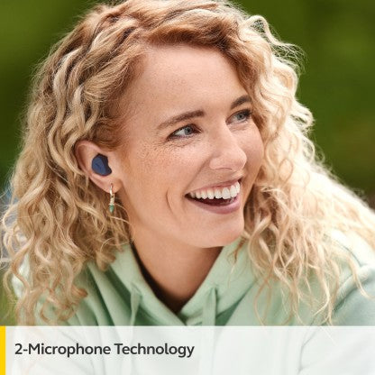 JABRA ELITE 2 WITH RICH BASS BLUETOOTH HEADSET  (NAVY, TRUE WIRELESS)