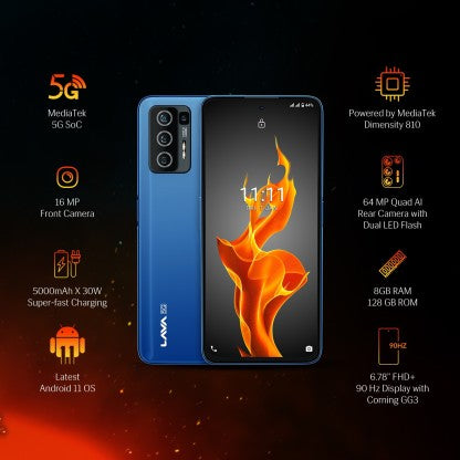 [Like New] LAVA AGNI (FIERY BLUE, 128 GB)  (8 GB RAM)