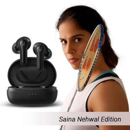 SOUNDCORE BY ANKER LIFE NOTE E, SAINA NEHWAL SPECIAL EDITION BLUETOOTH HEADSET  (BLACK, TRUE WIRELESS) [Like New]