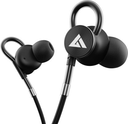 BOULT AUDIO BASSBUDS LOOP WIRED HEADSET  (BLACK, IN THE EAR)