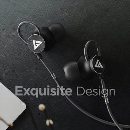 BOULT AUDIO BASSBUDS LOOP WIRED HEADSET  (BLACK, IN THE EAR)