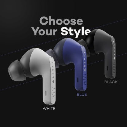 BOULT AUDIO AIRBASS GEARPODS WITH 32H PLAYTIME BLUETOOTH HEADSET  (BLACK, TRUE WIRELESS)
