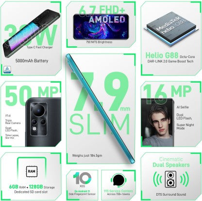 [Like New] INFINIX NOTE 11 (CELESTIAL SNOW, 128 GB)  (6 GB RAM)