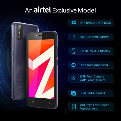 LAVA Z1S (BLUE, 16 GB)  (2 GB RAM) [Like New]